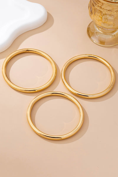 Chunky Triple Tube Bangle Set | 80B1604