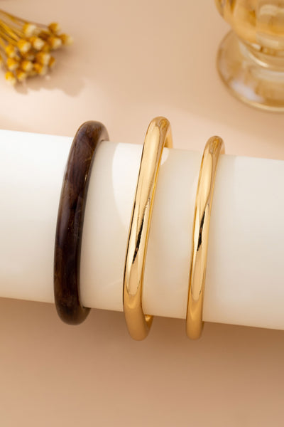 Tort & Gold Bangle Trio Bangle Set | 80B1586