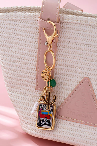 Boho California Surfing Charm Keychain | 80K104