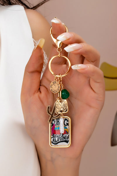 Boho California Surfing Charm Keychain | 80K104