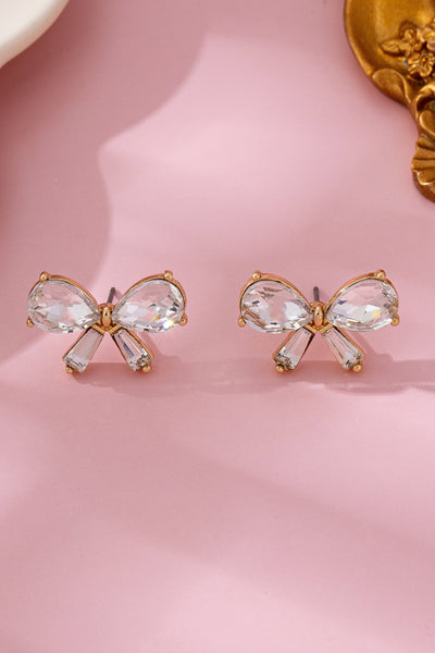 Crystal Bow Stud Earrings | 80E61820