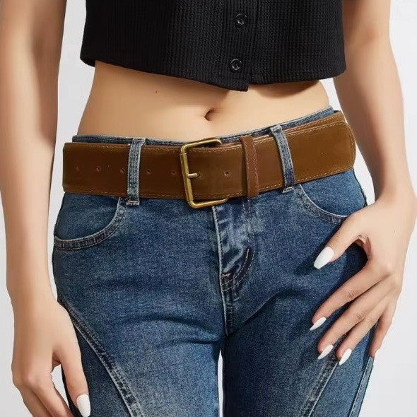 Vintage Inspired Belt with Gold Buckle | 40BT661