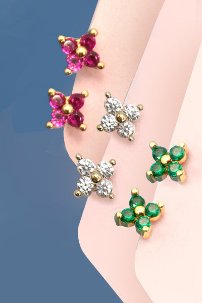 18K STAINLESS STEEL TARNISH FREE STUD EARRINGS | 40E474