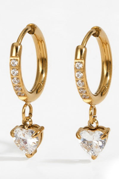 18K STAINLESS STEEL TARNISH FREE CRYSTAL EARRINGS | 40E471