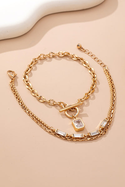 Multi Baguette Crystals & Toggle Clasp | 80B1650