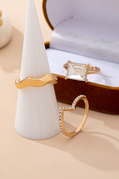 Geometric Sparkle Double Band Ring | 80R210