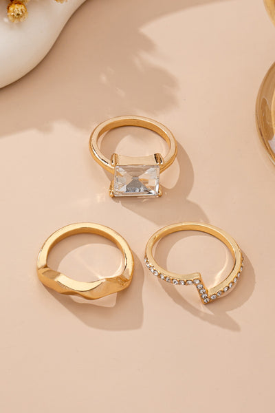 Geometric Sparkle Double Band Ring | 80R210