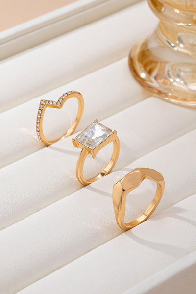 Geometric Sparkle Double Band Ring | 80R210