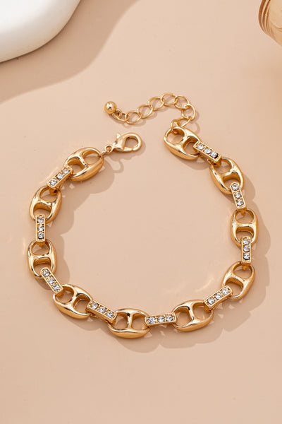 Sparkling Gold Link Chain Bracelet | 80B1657