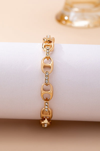 Sparkling Gold Link Chain Bracelet | 80B1657