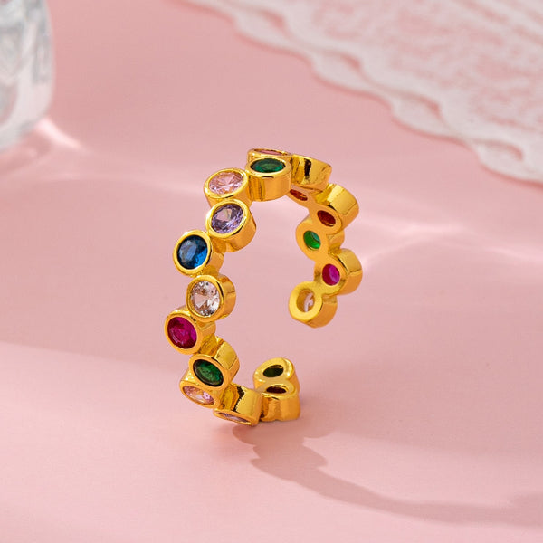 Multicolor Gemstone Beaded Ring | 80R218