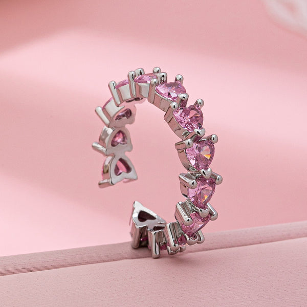 Pink Heart Eternity Band Ring | 80R219