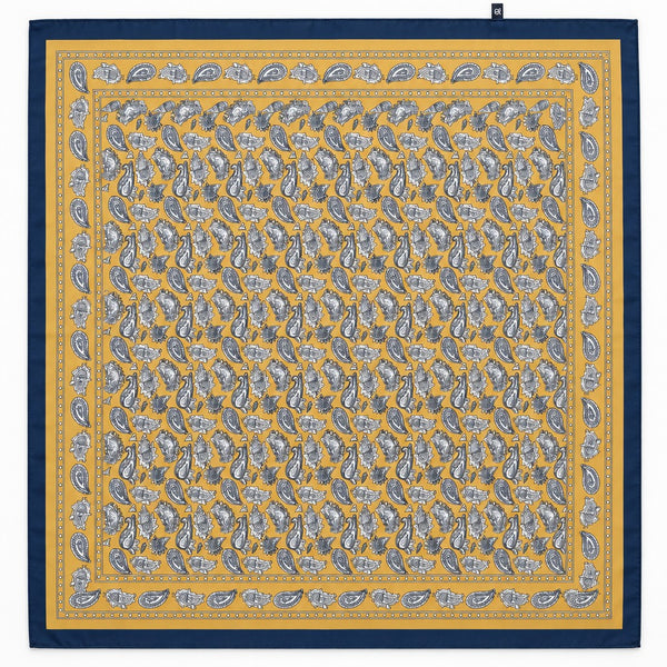 Oversized Paisley Border Print Square Scarf | 40SC759