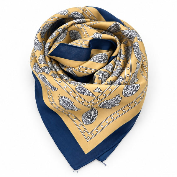 Oversized Paisley Border Print Square Scarf | 40SC759