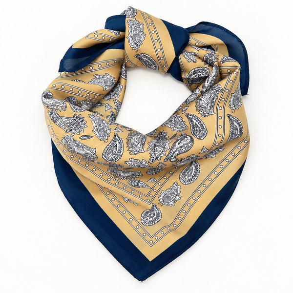 Oversized Paisley Border Print Square Scarf | 40SC759