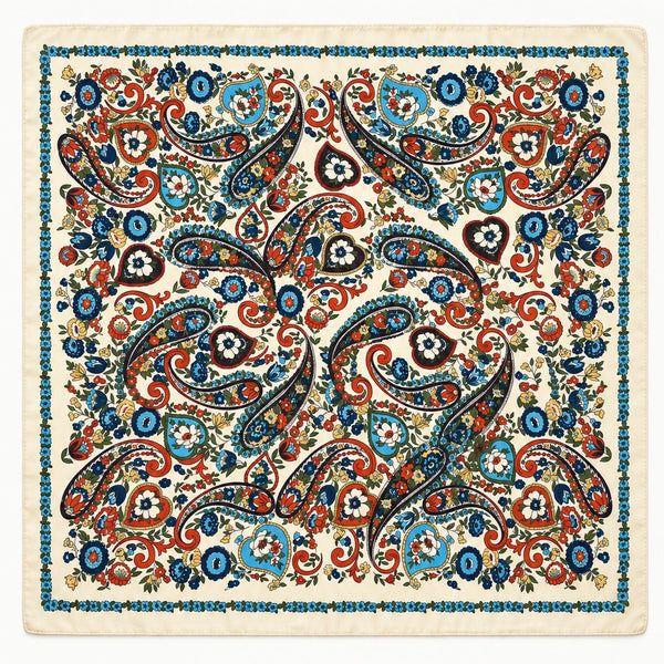 Paisley Print Silky Square Scarf | 40SC758