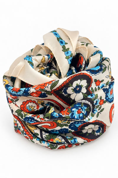 Paisley Print Silky Square Scarf | 40SC758