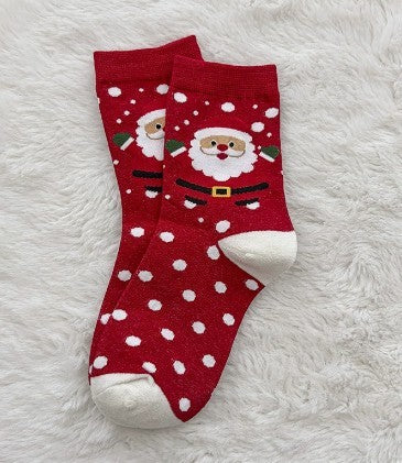Festive Holiday Polka Dot Crew Socks | 40S02102