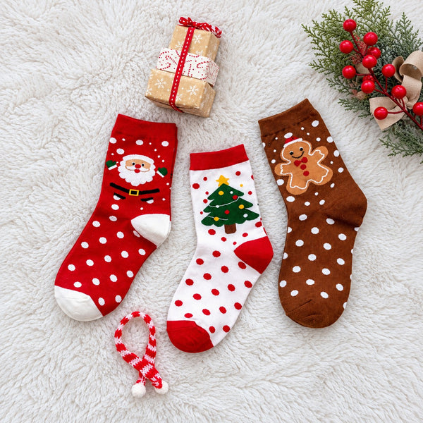 Festive Holiday Polka Dot Crew Socks | 40S02102