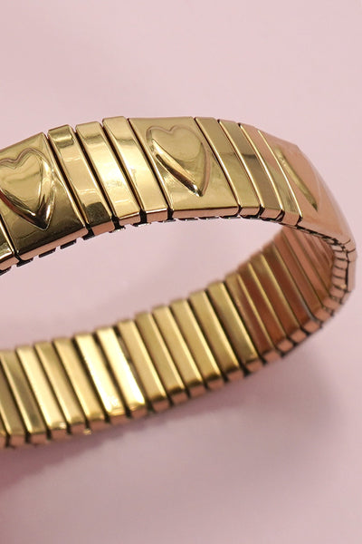 18K STAINLESS STEEL TARNISH FREE HEART BRACELET | 40B5245