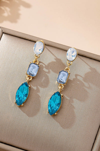 Ocean Blue Gem Drop Earrings | 80E61967