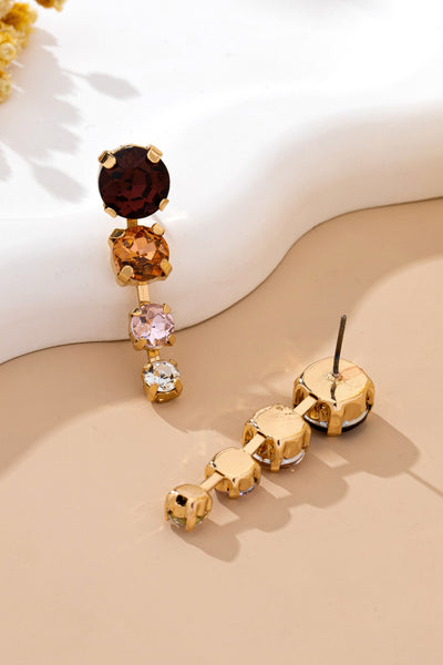 Warm Gemstone Linear Drop Earrings | 80E61973