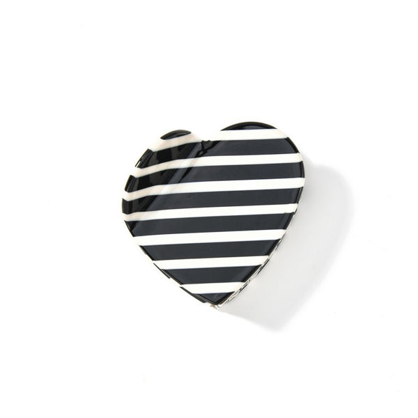 Polka Dot & Striped Heart Hair Claw Clips | 40H1053