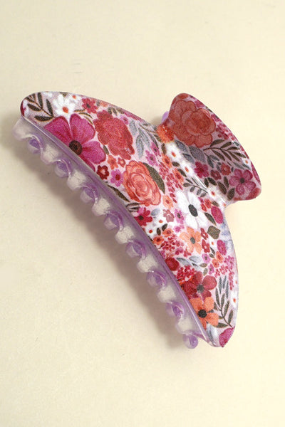 Floral Print Hair Claw Clips | 40H1054
