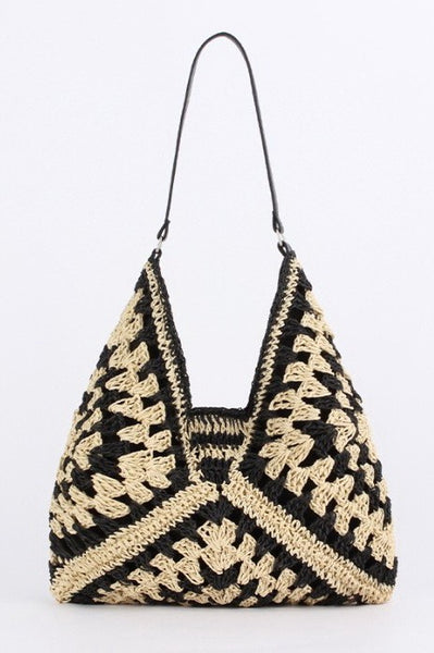 Crochet Open-Weave Boho Handbag | 40P602