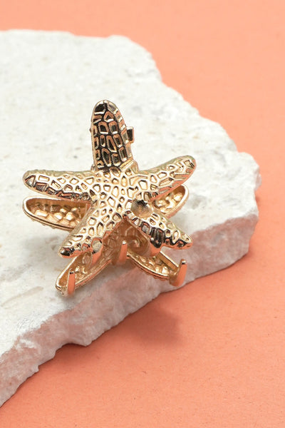 Gold-Tone Nautical Mini Hair Claw Clip 3 Pcs Set | 40H1075