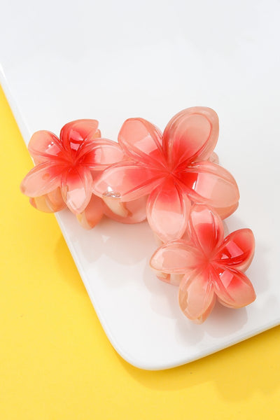 Gradient Resin Floral Hair Claw Clips | 40H1063
