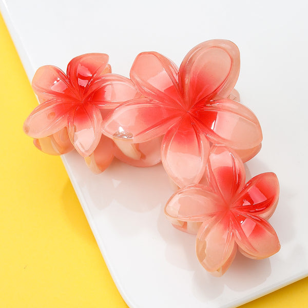 Gradient Resin Floral Hair Claw Clips | 40H1063