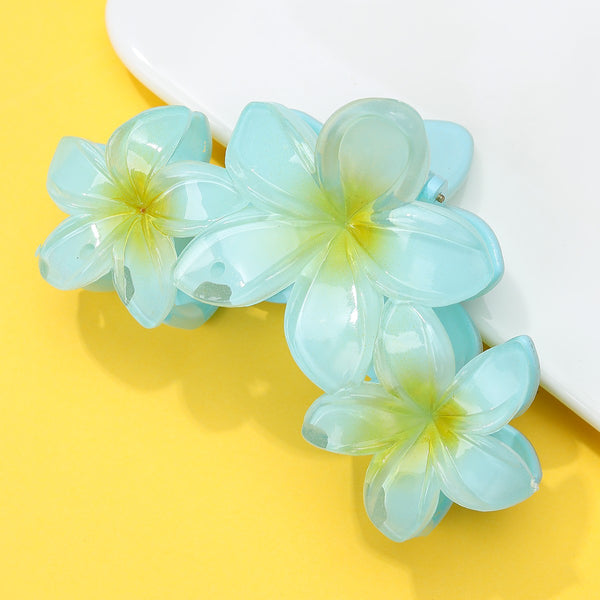 Gradient Resin Floral Hair Claw Clips | 40H1063
