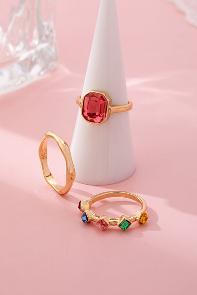 Rainbow Gemstone Organic Statement Ring | 80R238