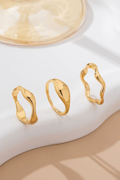 Multi-Band Statement Modern Stacked Wave Ring | 80R256