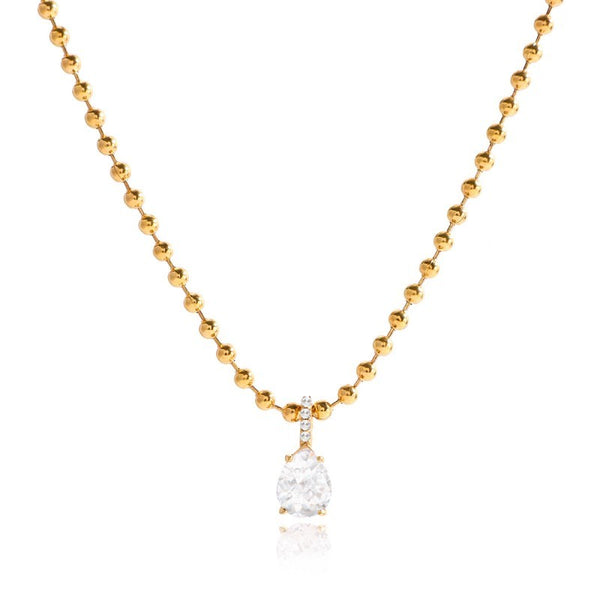 18K STAINLESS STEEL TARNISH FREE SQUARE NECKLACE | 40NK9675