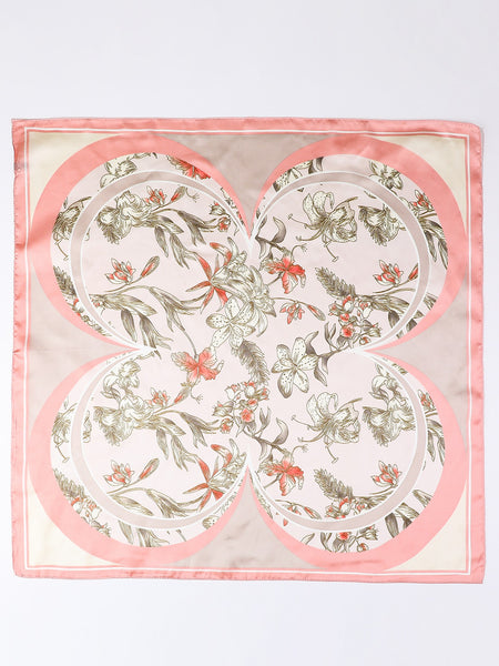 Lilies & Wildflowers Silk-Feel Scarf | 40SC708