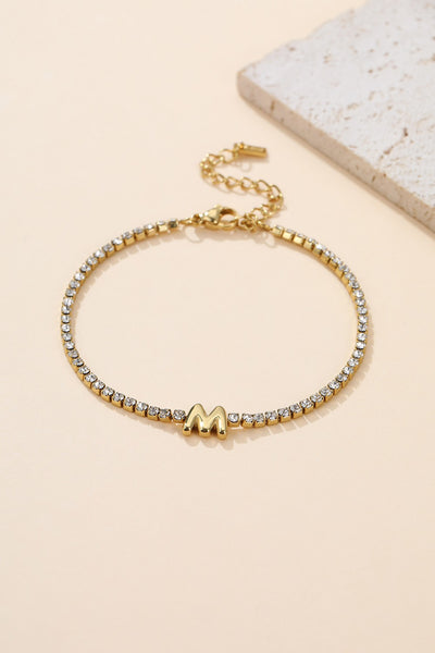 18K STAINLESS STEEL TARNISH FREE INITIAL BRACELET | 40B5246