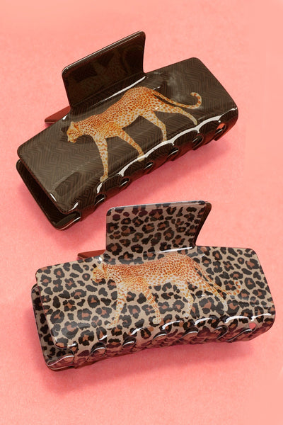 Wildlife Leopard Hair Claw Clips | 40H1073