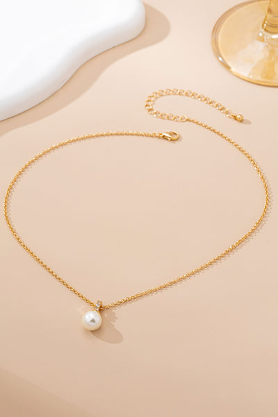 Classic CZ Crystal & Pearl Pendant Necklace | 80N92872