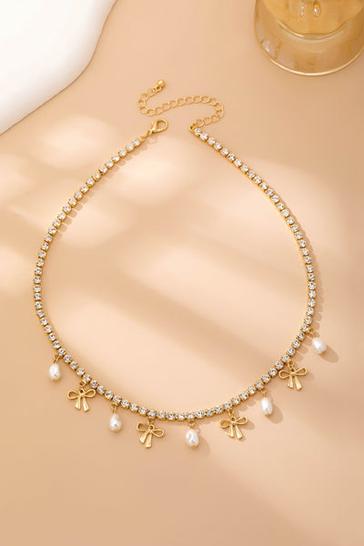 Glass Crystal Tennis Charms Necklace | 80N92887