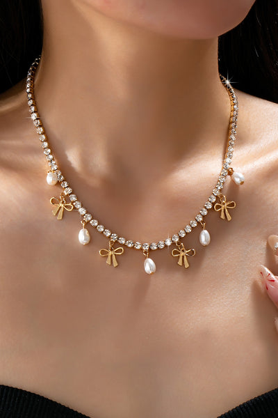 Glass Crystal Tennis Charms Necklace | 80N92887