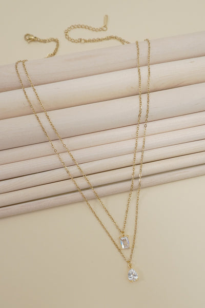 18K STAINLESS STEEL TARNISH FREE LAYERED NECKLACE | 40NK9688