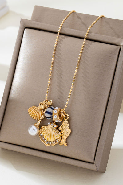 Nautical Charm Ball Chain Necklace | 80N92909