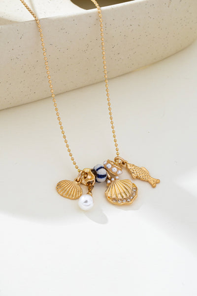 Nautical Charm Ball Chain Necklace | 80N92909
