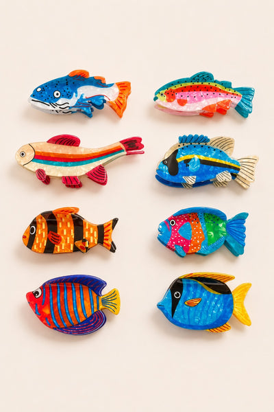 Jumbo Vibrant Fish-Shaped Acrylic Hair Claw Clip | 40H1157