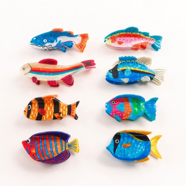 Jumbo Vibrant Fish-Shaped Acrylic Hair Claw Clip | 40H1157
