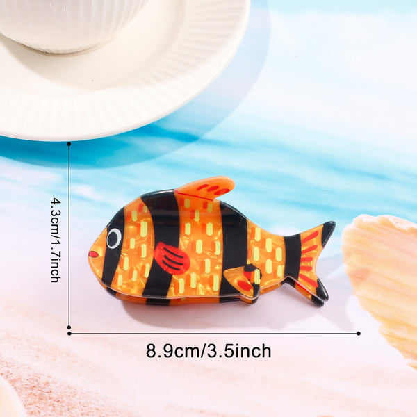 Jumbo Vibrant Fish-Shaped Acrylic Hair Claw Clip | 40H1157