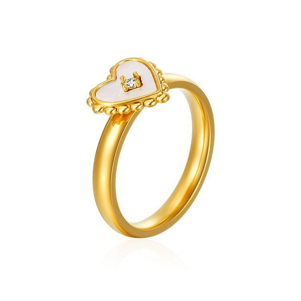 18K STAINLESS STEEL TARNISH FREE SHELL RING | 40R150