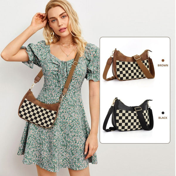 CHECKER CROSSBODY REMOVABLE STRAP BAG | 40P603